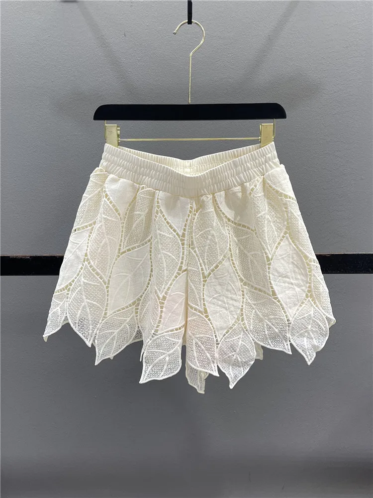 Sweet Apricot Lace Shorts Women's Elastic Waist Loose Slim A-Line Casual Wide Leg Hot Pants French Style Simple Leaf Pattern ...
Sweet Apricot Lace Shorts Women's Elastic Waist Loose Slim A-Line Casual Wide Leg Hot Pants French Style Simple Leaf Pattern ...