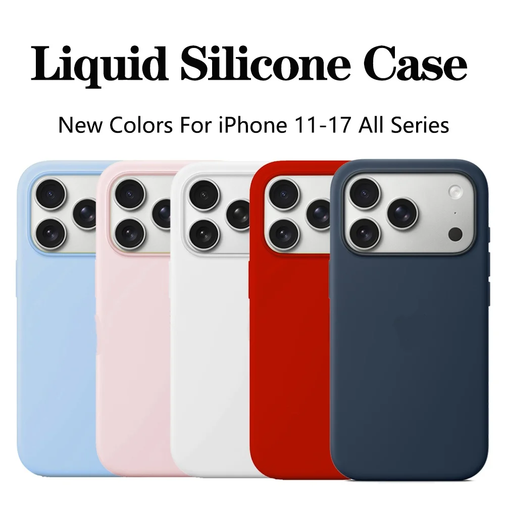 Liquid silicone case for iPhone 17 13 15 16 14 12 Pro Max cases for iPhone 16 Pro 13 14 11 15Pro 17 16 Pro Max With Box Cover
Liquid silicone case for iPhone 17 13 15 16 14 12 Pro Max cases for iPhone 16 Pro 13 14 11 15Pro 17 16 Pro Max With Box Cover