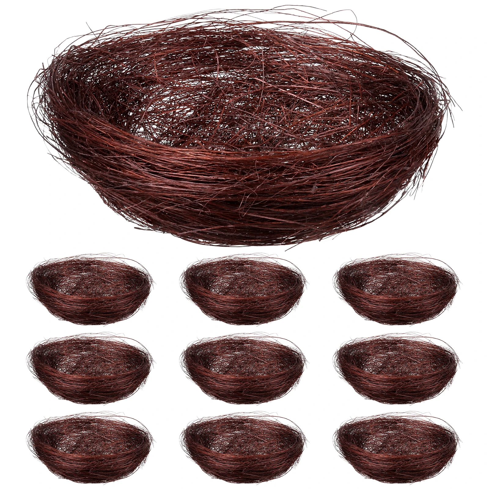 10 Pcs Bird's Nest Plate Decoration Hummingbird Nesting House Woven for Cage Birds Table Centerpiece Faux Nests Parakeet
10 Pcs Bird's Nest Plate Decoration Hummingbird Nesting House Woven for Cage Birds Table Centerpiece Faux Nests Parakeet