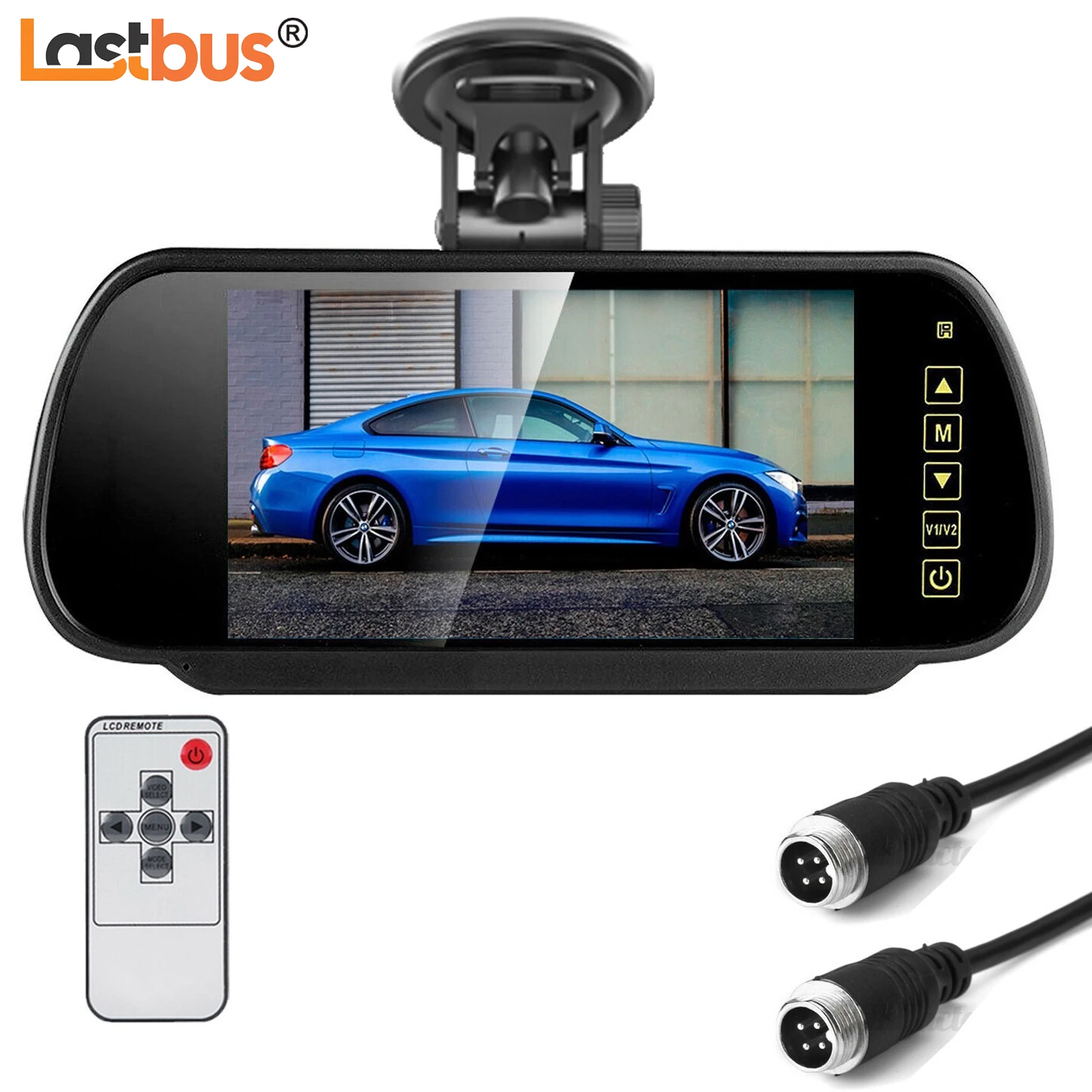 Lastbus HD 7" Car Rear View Mirror Monitor Remote & Dual Mounts 2ch 4PIN Video In 12-24v For Truck Caravan Trailer Motorhome
Lastbus HD 7" Car Rear View Mirror Monitor Remote & Dual Mounts 2ch 4PIN Video In 12-24v For Truck Caravan Trailer Motorhome