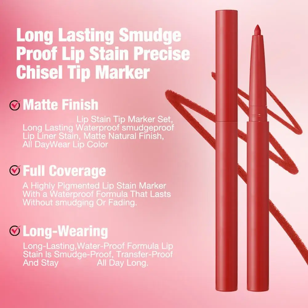 12 Colors Waterproof Matte Lipliner Pencil Red Contour Tint Lipstick Long Lasting Non-stick Cup Moisturising Lips Makeup
12 Colors Waterproof Matte Lipliner Pencil Red Contour Tint Lipstick Long Lasting Non-stick Cup Moisturising Lips Makeup