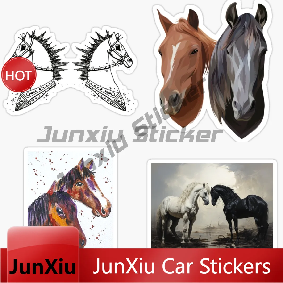 Two Horses Car Stickers for Auto Motocross Racing Laptop Car Accessories Vinyl Self-adhesive Decals
Two Horses Car Stickers for Auto Motocross Racing Laptop Car Accessories Vinyl Self-adhesive Decals