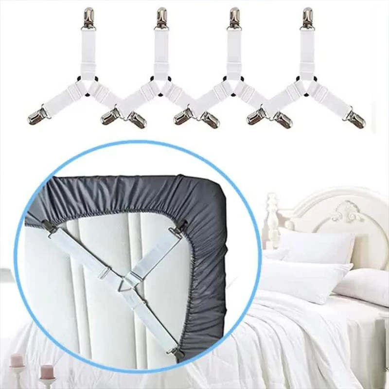 4Pcs Adjustable Bed Sheet And Quilt Holder For Bed Sheet Organizer Mattress Cover Clip For Home Elastic Straps Adjustable Clips
4Pcs Adjustable Bed Sheet And Quilt Holder For Bed Sheet Organizer Mattress Cover Clip For Home Elastic Straps Adjustable Clips