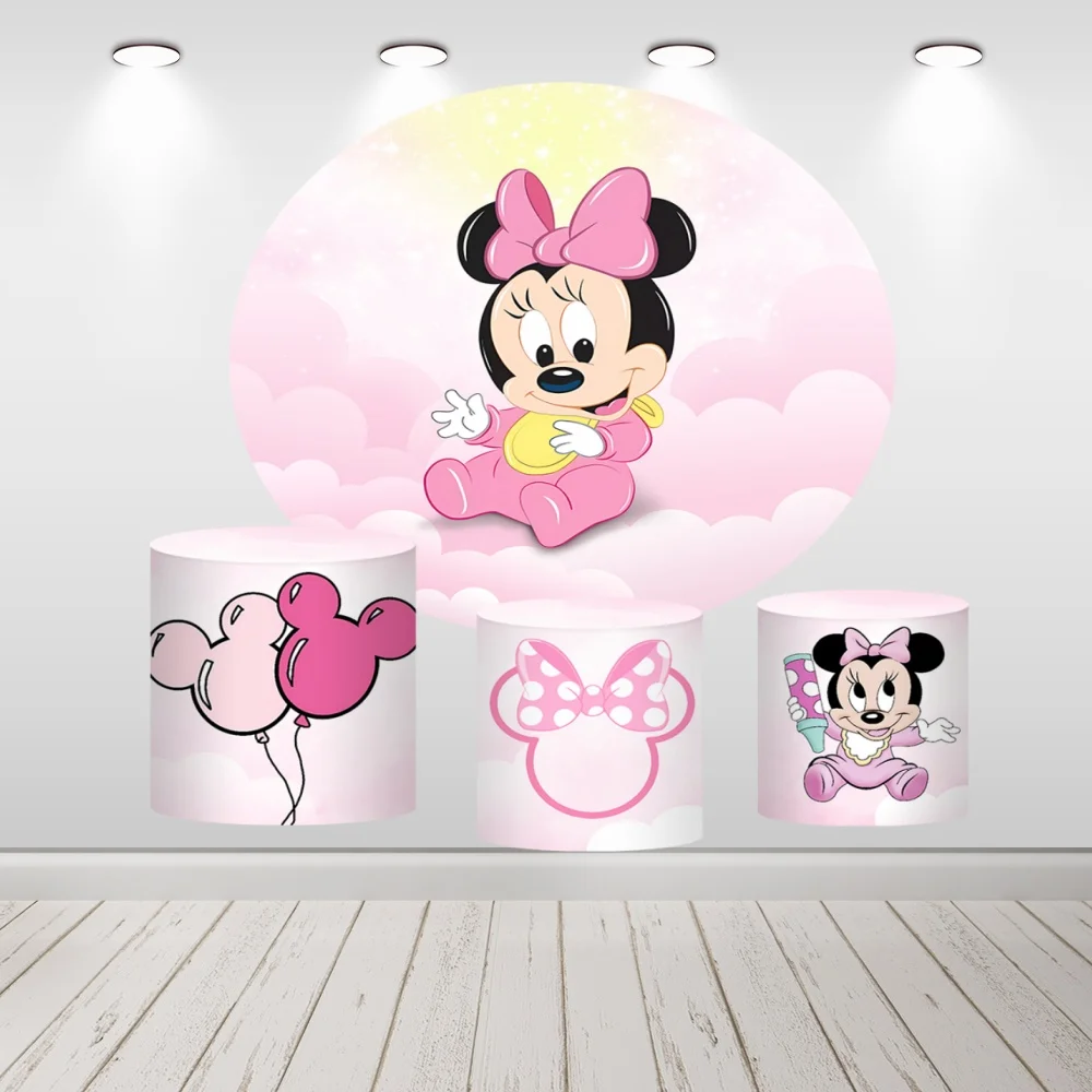 DisneyMinne Mouse Baby Shower розовый круглый фон для девочек Baby Shower фон для дня рождения крышка пьедесталя
DisneyMinne Mouse Baby Shower розовый круглый фон для девочек Baby Shower фон для дня рождения крышка пьедесталя