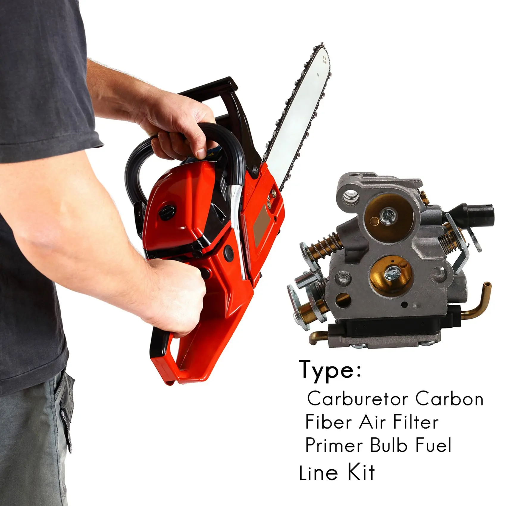 J1UL1N Carburetor Air Filter Bulb Fuel Tube Kit For Mcculloch CS380 CS340 CS 340 380 Chainsaw Replacement Parts 
J1UL1N Carburetor Air Filter Bulb Fuel Tube Kit For Mcculloch CS380 CS340 CS 340 380 Chainsaw Replacement Parts