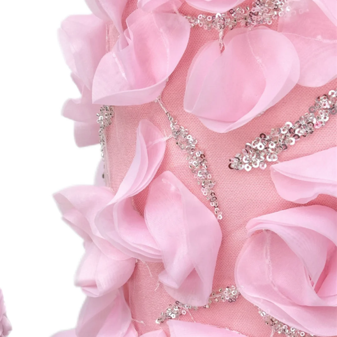 Pink 3D Rose Applique Sequins Embroidered Tulle High Quality Lace Fabric For Nigerian Wedding Party Evening Dress Sewing
Pink 3D Rose Applique Sequins Embroidered Tulle High Quality Lace Fabric For Nigerian Wedding Party Evening Dress Sewing