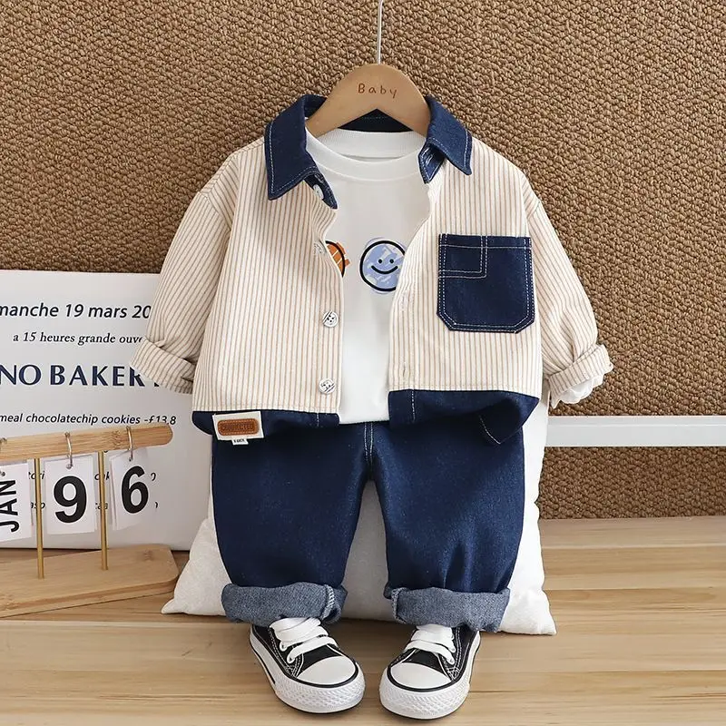 Boys Baby Clothing Suit New Children's Jacket Shirt Pants 3-piece Girl Spring and Autumn Cardigan Sweater Set
Boys Baby Clothing Suit New Children's Jacket Shirt Pants 3-piece Girl Spring and Autumn Cardigan Sweater Set