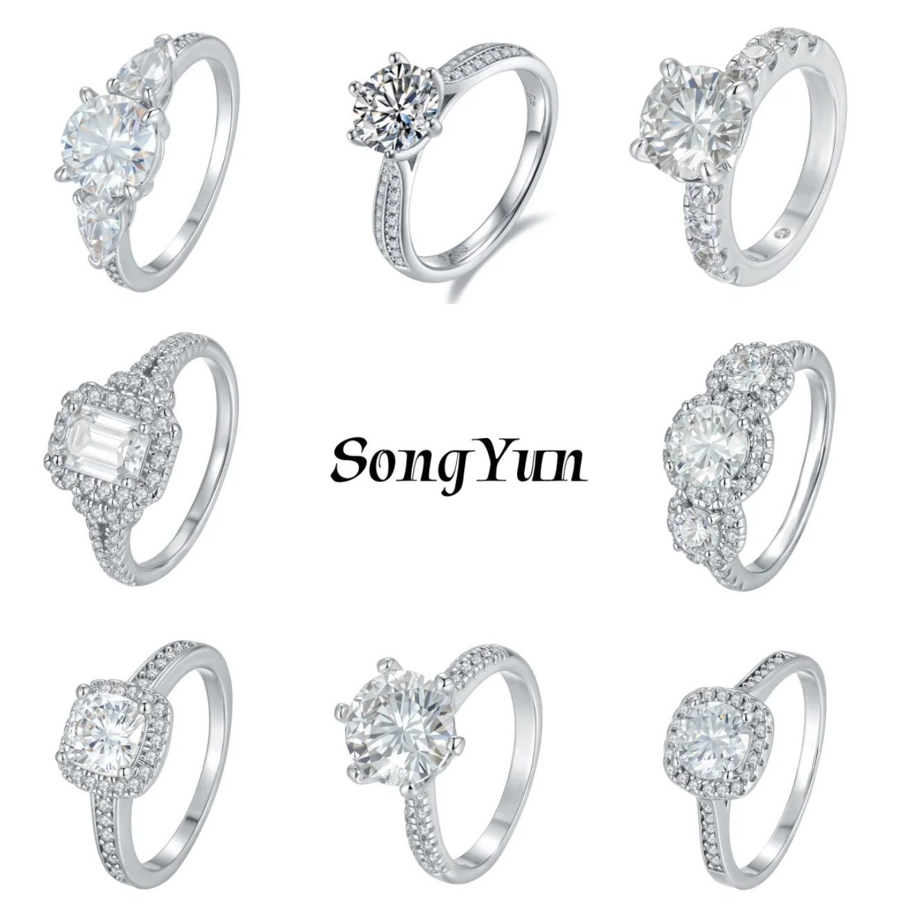 SY Luxury Jewelry 925 Sterling Silver Ring GRA Certificate Real D Color Moissanite Engagement Rings for Ladies 18K Gold Plated
SY Luxury Jewelry 925 Sterling Silver Ring GRA Certificate Real D Color Moissanite Engagement Rings for Ladies 18K Gold Plated