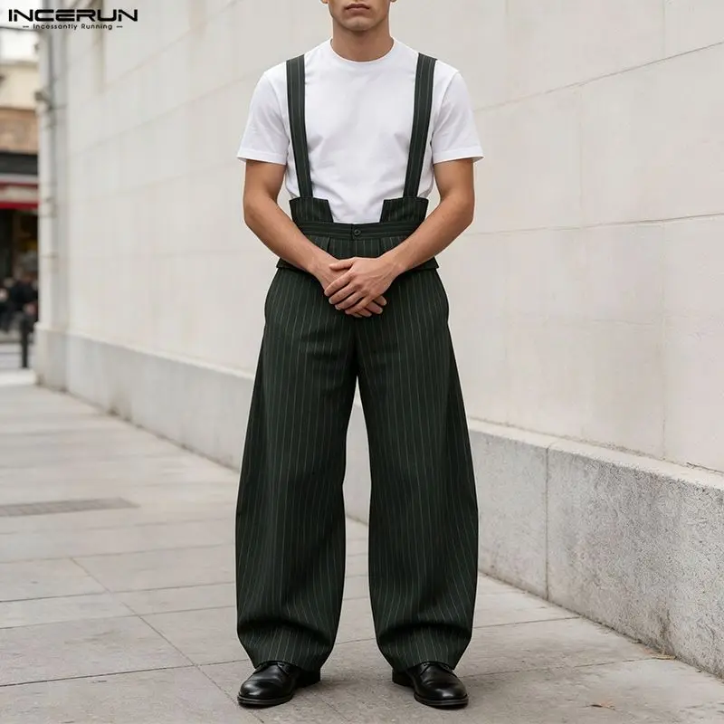 INCERUN Men's Jumpsuits Striped Sleeveless Straps Overalls For Man Loose Streetwear 2026 Fashion Casual Male Rompers Pants S-3XL
INCERUN Men's Jumpsuits Striped Sleeveless Straps Overalls For Man Loose Streetwear 2026 Fashion Casual Male Rompers Pants S-3XL