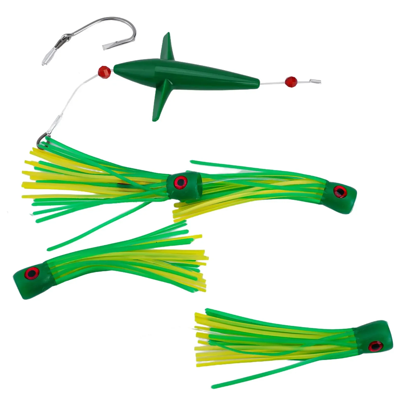 Bait Trolling Lure Bait Rig Lure 1set Metal plastic 210g Stronger Winding More Dynamic Posture Marlin Sailfish
Bait Trolling Lure Bait Rig Lure 1set Metal plastic 210g Stronger Winding More Dynamic Posture Marlin Sailfish
