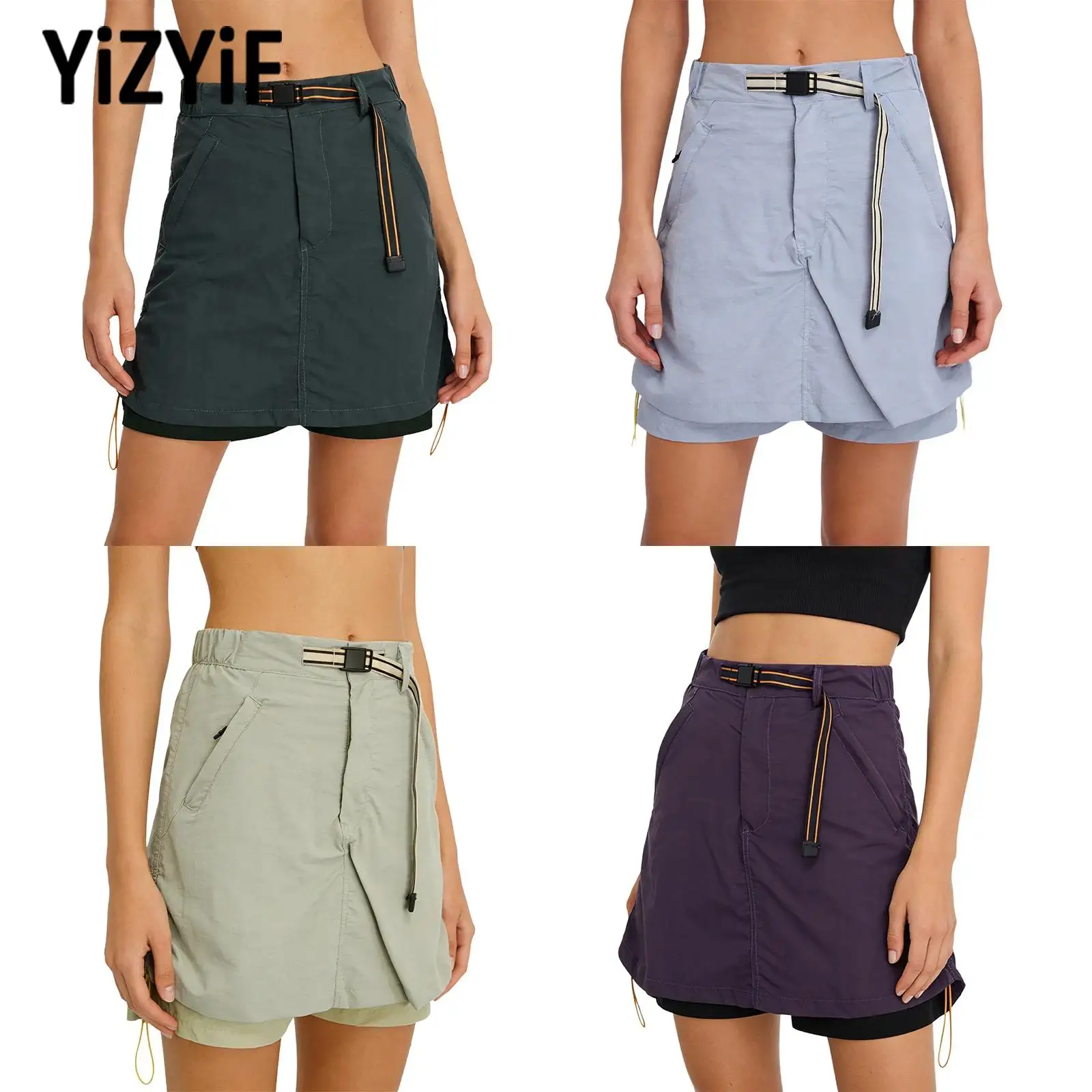 Womens Fashion Outdoor Sports Hiking Running Climbing Skirts Adjustable Buckle Waistband Athletic Skirt with Built-in Shorts
Womens Fashion Outdoor Sports Hiking Running Climbing Skirts Adjustable Buckle Waistband Athletic Skirt with Built-in Shorts