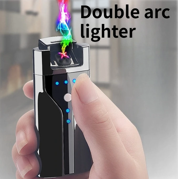 New Metal Windproof Arc Lighter USB Electronic Charging Cigarette Lighter Intelligent Battery Display
New Metal Windproof Arc Lighter USB Electronic Charging Cigarette Lighter Intelligent Battery Display