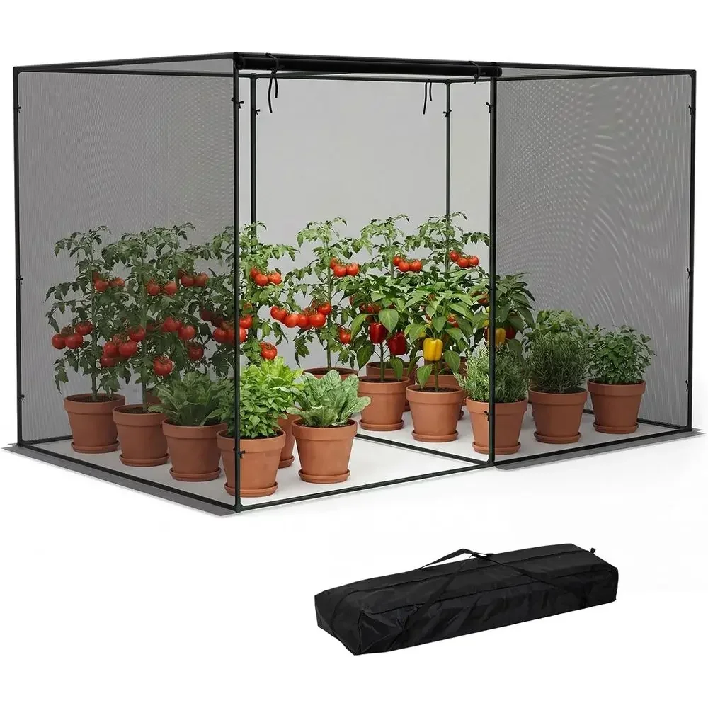 Portable 10x6.5x6.5 ft Plant Netting Cover with Zipper, 6 Ground Stakes & Carry Bag, Ideal for Vegetables and Flowers Protection
Portable 10x6.5x6.5 ft Plant Netting Cover with Zipper, 6 Ground Stakes & Carry Bag, Ideal for Vegetables and Flowers Protection