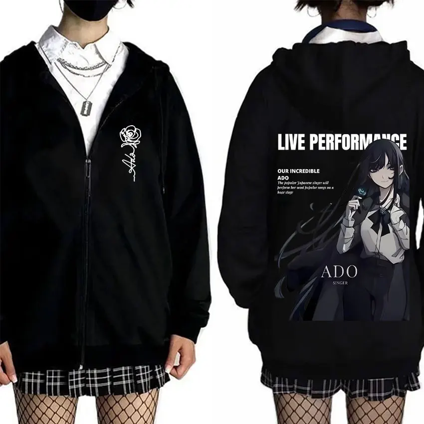 Ado Our Incredible Live Performance Zipper Hoodie Men Women Y2k Fashion Japanese Style Zip Up Jacket Unisex Oversized Streetwear
Ado Our Incredible Live Performance Zipper Hoodie Men Women Y2k Fashion Japanese Style Zip Up Jacket Unisex Oversized Streetwear
