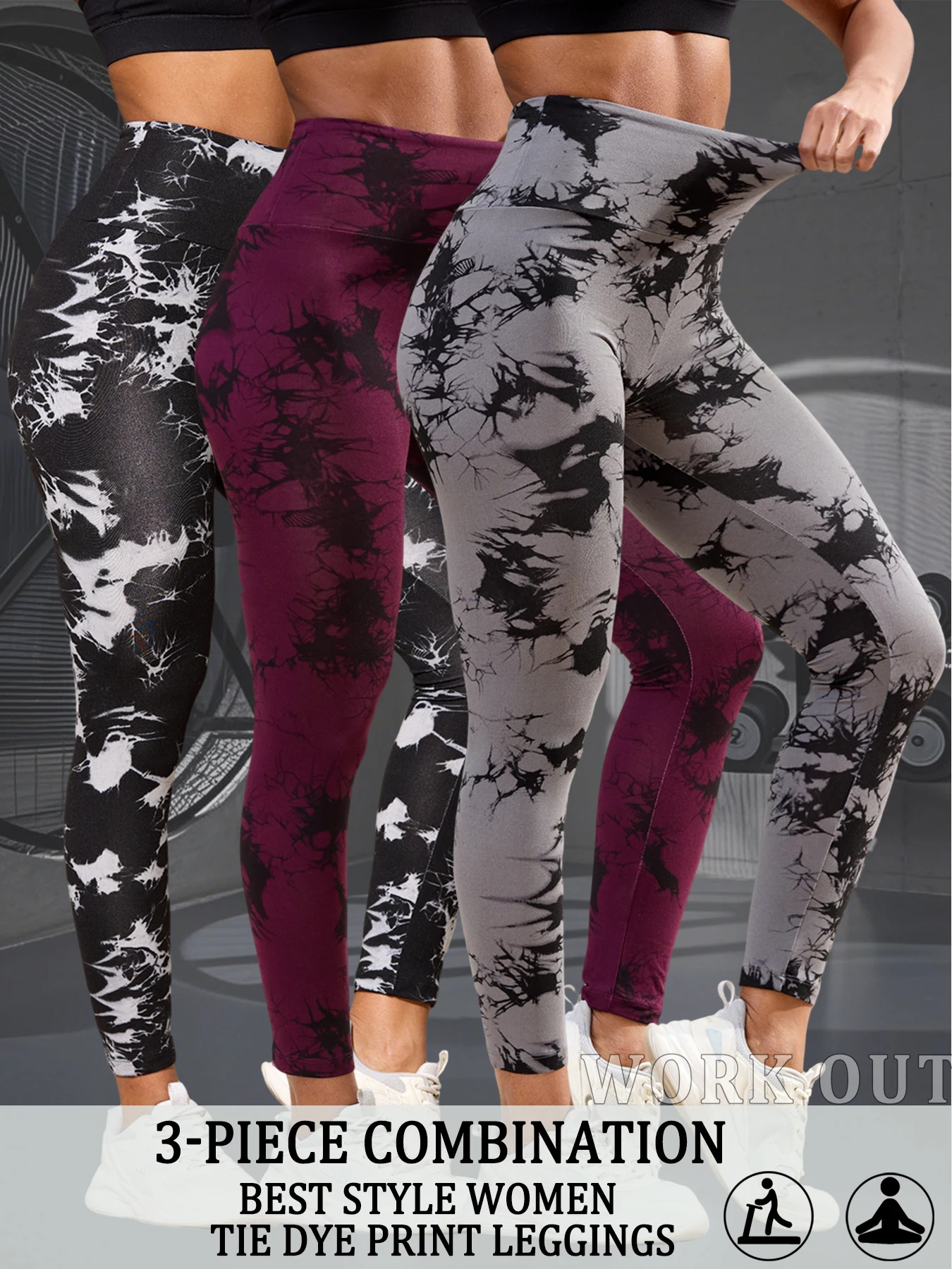 3 Pack Super Soft High Waisted Tie Dye Leggings for Women Yoga Running Gym No See Push Up Through Workout Athletic Tights
3 Pack Super Soft High Waisted Tie Dye Leggings for Women Yoga Running Gym No See Push Up Through Workout Athletic Tights