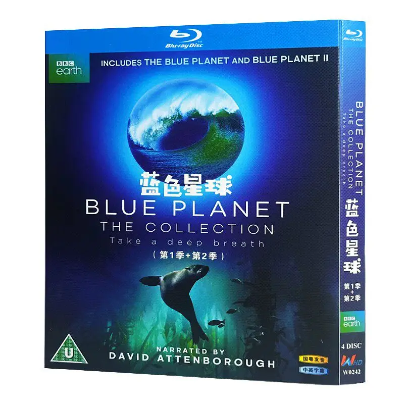 Blu-ray Ultra HD Documentary BBC Blue Planet Seasons 1 and 2 BD Discs with Simplified Chinese English and Traditional Chinese
Blu-ray Ultra HD Documentary BBC Blue Planet Seasons 1 and 2 BD Discs with Simplified Chinese English and Traditional Chinese