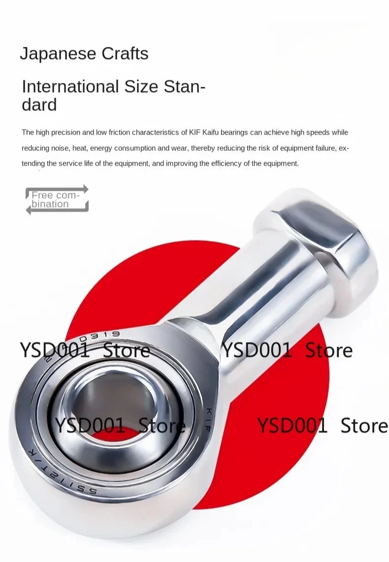304 Stainless Steel Rod End Bearing | P5 Precision Universal Fish Eye | SI/SA12 Thread, High Load Capacity
304 Stainless Steel Rod End Bearing | P5 Precision Universal Fish Eye | SI/SA12 Thread, High Load Capacity