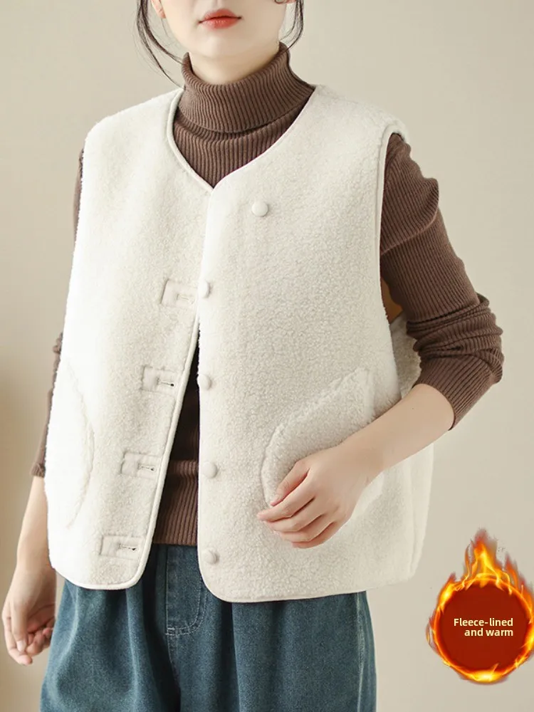 Женский жилет из белого меха ягненка, осенне-зимний шерстяной кожаный жилет из натуральной кожи, повседневная внутренняя одежда, пальто на пуговицах
Женский жилет из белого меха ягненка, осенне-зимний шерстяной кожаный жилет из натуральной кожи, повседневная внутренняя одежда, пальто на пуговицах