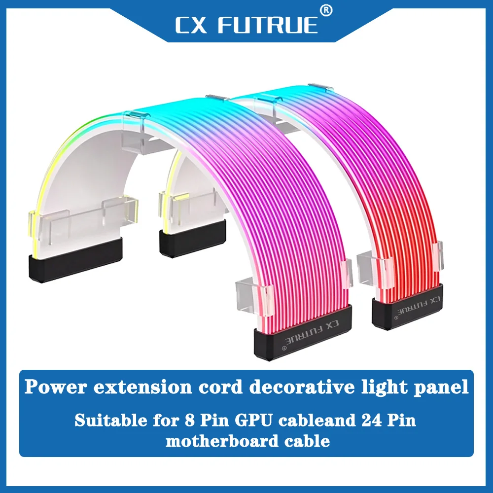 CX FUTRUE ARGB Rainbow PC Addressable 5V 3Pin ARGB DIY Light Board for Motherboard GPU CPU 24Pin and 8Pin Power Supply Cables
CX FUTRUE ARGB Rainbow PC Addressable 5V 3Pin ARGB DIY Light Board for Motherboard GPU CPU 24Pin and 8Pin Power Supply Cables