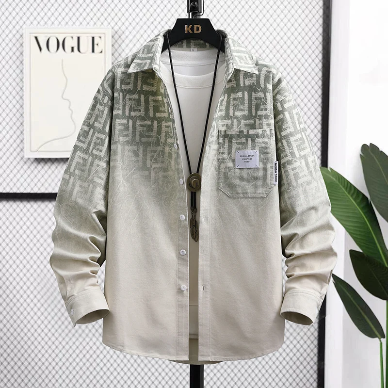 Casual Cotton irt Jaet for Men Loose Fit Classic Collar Busin Sle Outerwear Spring Autumn Season Trendy Brand
Casual Cotton irt Jaet for Men Loose Fit Classic Collar Busin Sle Outerwear Spring Autumn Season Trendy Brand