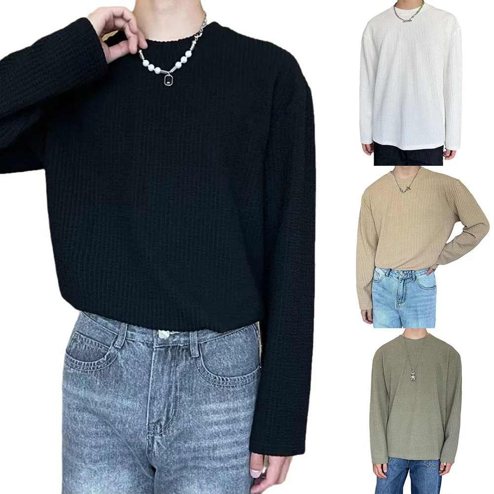 Men Fashion Waffle Long Sleeves TShirt Crew Neck Bottoming Shirt Solid Color Textured Slight Strecth Casual
Men Fashion Waffle Long Sleeves TShirt Crew Neck Bottoming Shirt Solid Color Textured Slight Strecth Casual