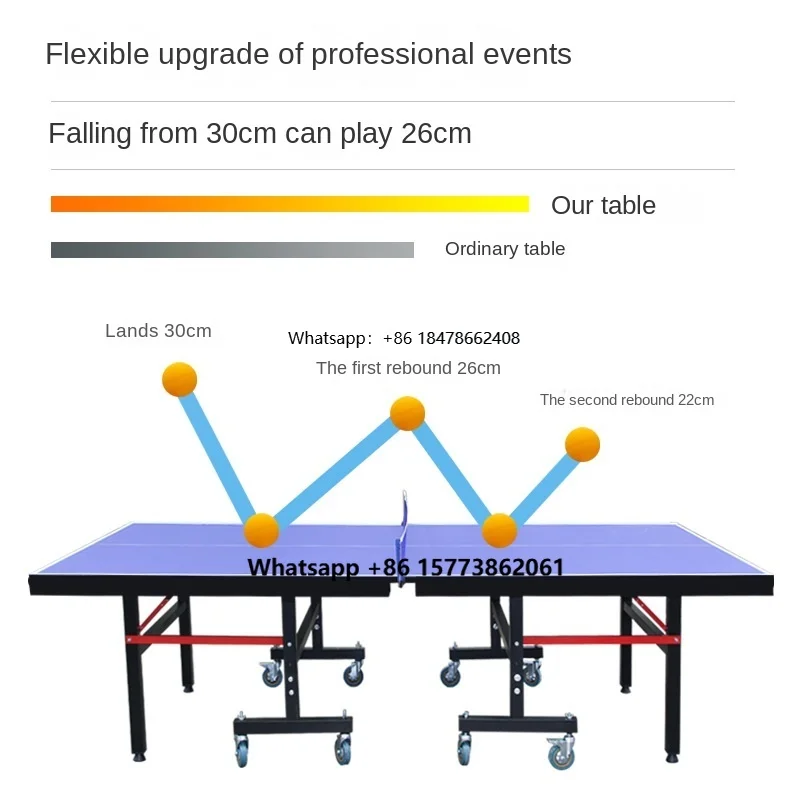 Складной теннисный стол из МДФ с алюминиевым кейсом для хранения, для использования в помещении и на улице
Складной теннисный стол из МДФ с алюминиевым кейсом для хранения, для использования в помещении и на улице