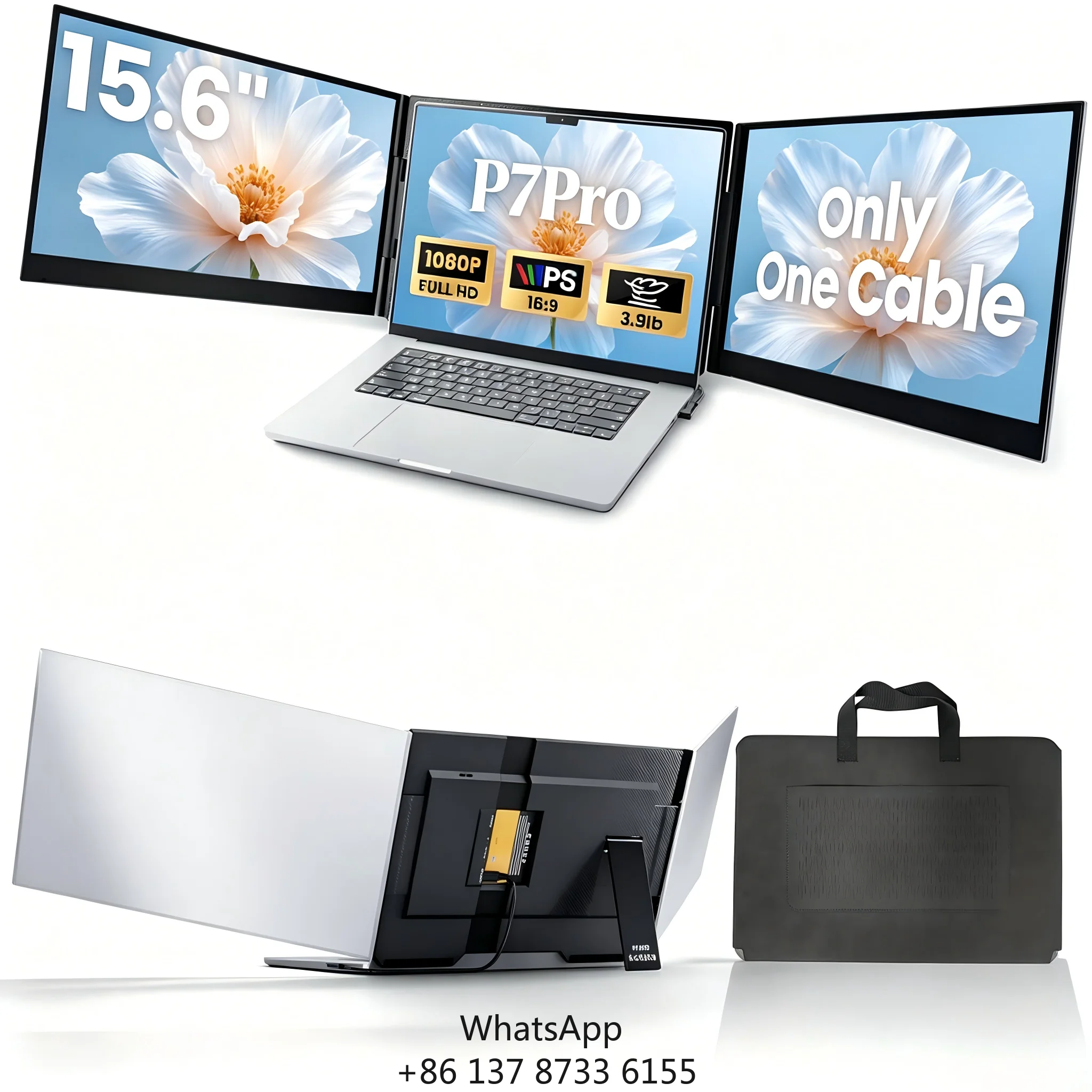 Laptop Triple Monitor Phone Screen Replacement Dual Integrated Stereo Speakers For Programming Video Editing Stock Trading
Laptop Triple Monitor Phone Screen Replacement Dual Integrated Stereo Speakers For Programming Video Editing Stock Trading