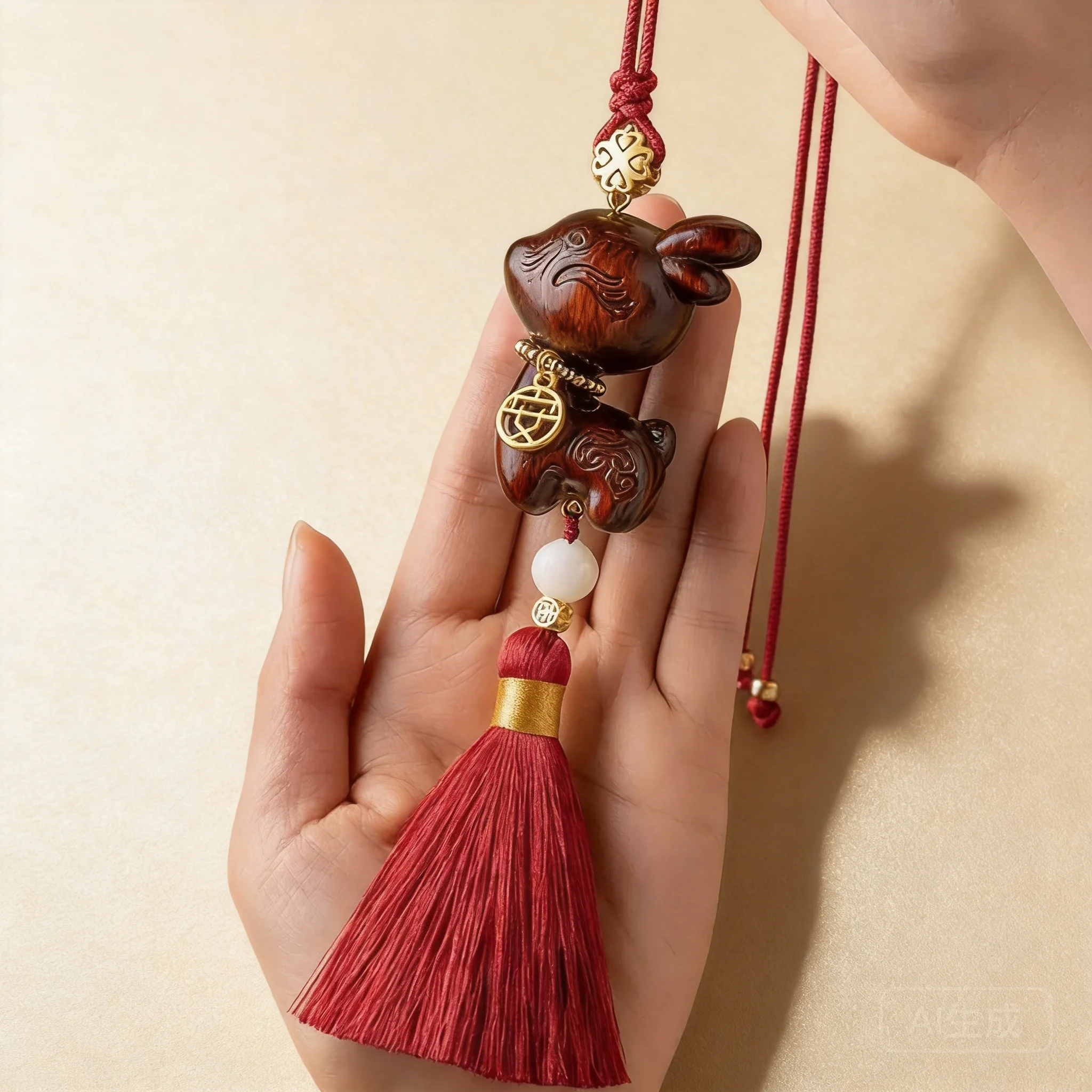 Chinese Style Lucky Sandalwood Deer Car Hanging Ornament Auspicious Peace Blessing Red Tassel Pendant Auto Rearview Mirror Decor
Chinese Style Lucky Sandalwood Deer Car Hanging Ornament Auspicious Peace Blessing Red Tassel Pendant Auto Rearview Mirror Decor