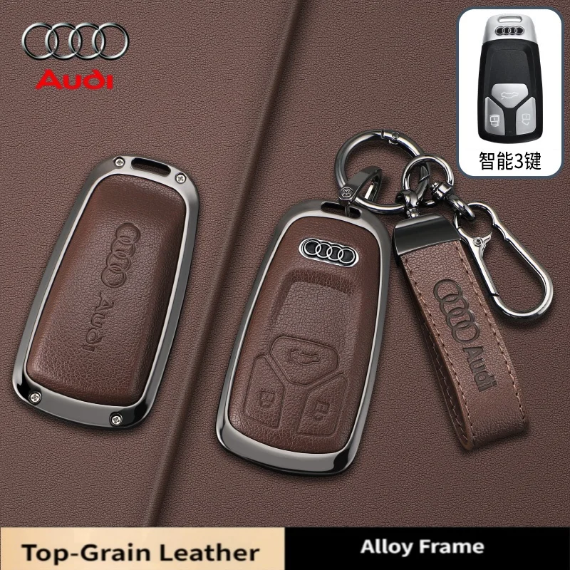 Zinc Alloy Leather Car Remote Key Case Cover Shell for Audi A4 A4L Q5 Q5L A3 Q7 Tt Tts 8S B9 2023 2024 Keychain Auto Accessories
Zinc Alloy Leather Car Remote Key Case Cover Shell for Audi A4 A4L Q5 Q5L A3 Q7 Tt Tts 8S B9 2023 2024 Keychain Auto Accessories