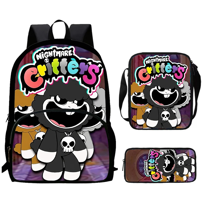 3-Piece Set of Smiling Critters-Nightmare Patch Pocket Bag Shoulder Bag Pencil Bag Student Fashion Backpack Shoulder Bag Station
3-Piece Set of Smiling Critters-Nightmare Patch Pocket Bag Shoulder Bag Pencil Bag Student Fashion Backpack Shoulder Bag Station