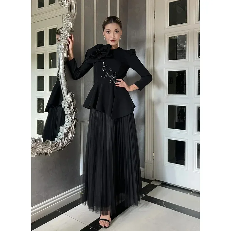 Customized Classic Fashion High quality Retro Tulle Pleat Beading A-line High Collar Midi Dresses Cocktail Dresses High quality
Customized Classic Fashion High quality Retro Tulle Pleat Beading A-line High Collar Midi Dresses Cocktail Dresses High quality