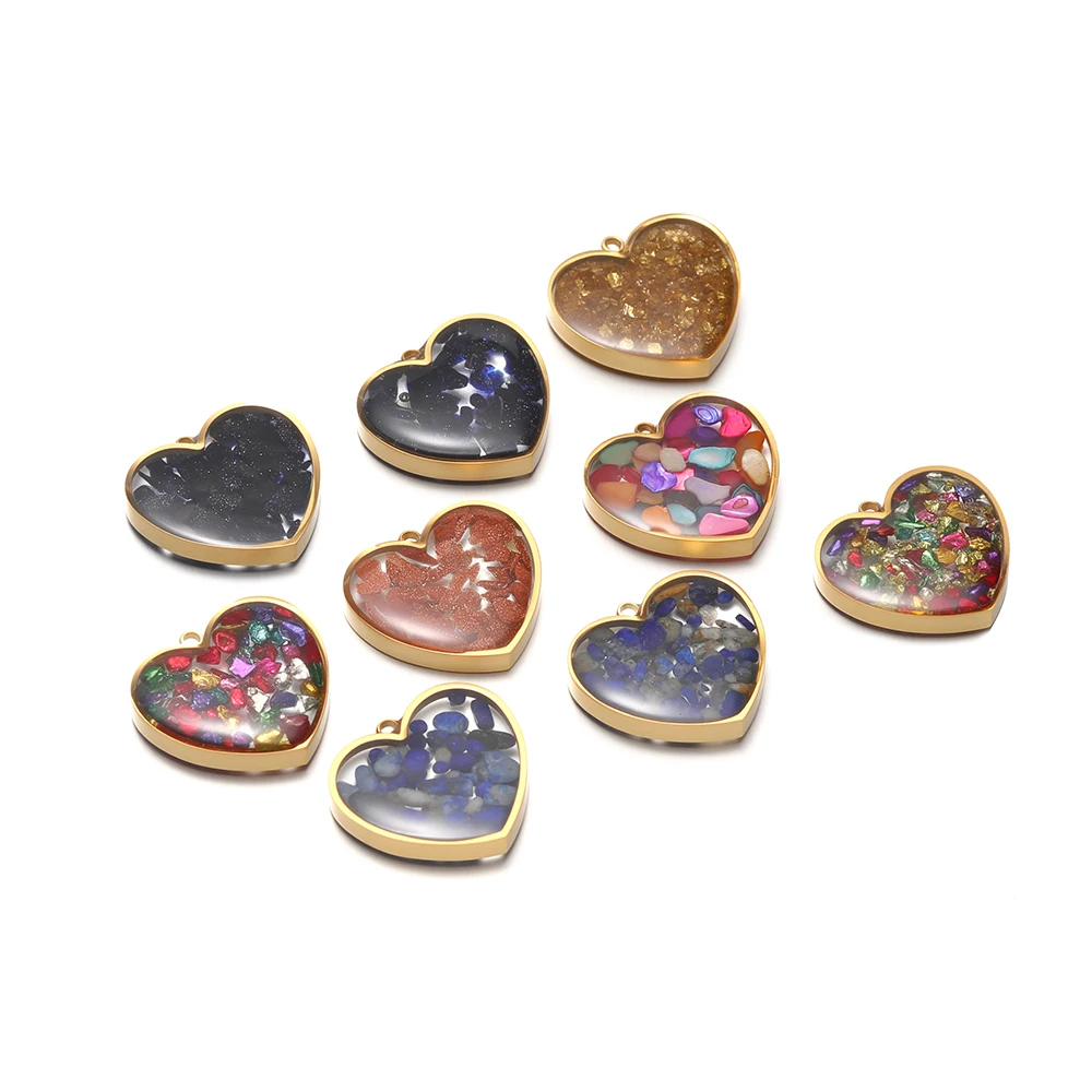 4pcs Heart Gemstone Charms Stainless Steel Transparent Gravel Pendants for Crafts Jewelry Making DIY Necklace Bracelet Material
4pcs Heart Gemstone Charms Stainless Steel Transparent Gravel Pendants for Crafts Jewelry Making DIY Necklace Bracelet Material