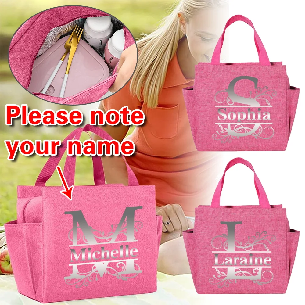 Термосумка для обедов с индивидуальным именем, портативная, простая, большой емкости, для кемпинга, для хранения продуктов
Термосумка для обедов с индивидуальным именем, портативная, простая, большой емкости, для кемпинга, для хранения продуктов