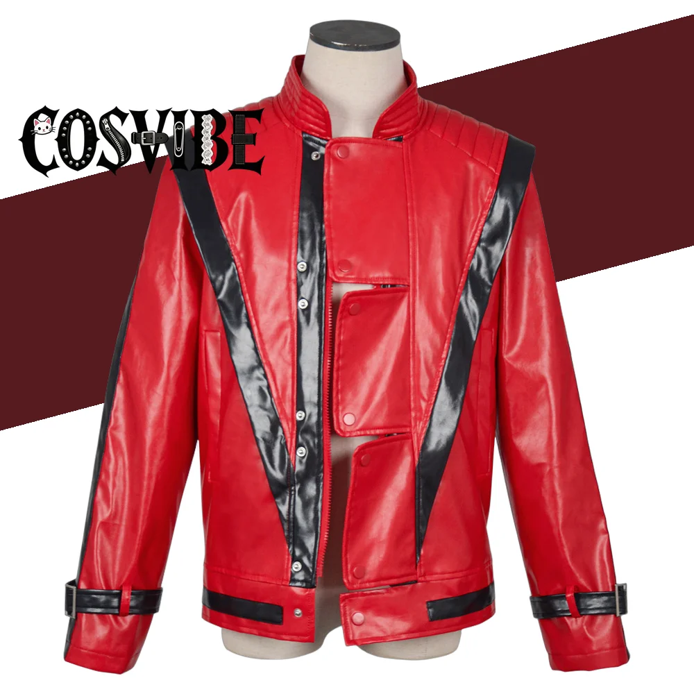 Michael Jackson Tribute Cosplay - Jacket Red Leather Men Halloween Party Top Coat Stage
Michael Jackson Tribute Cosplay - Jacket Red Leather Men Halloween Party Top Coat Stage