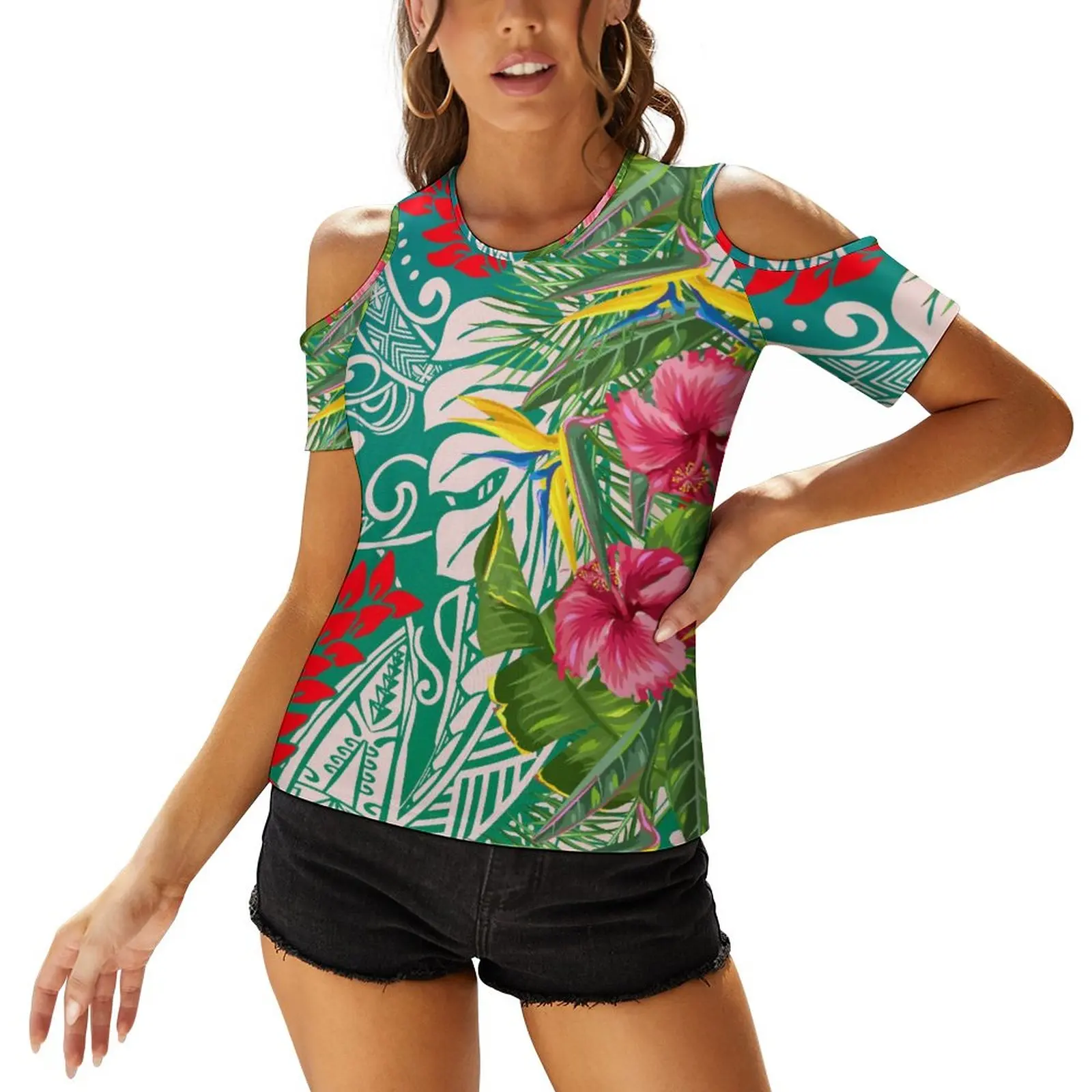 Support Custom Printing Black Cozy Island Cold Shoulder Club Top Polynesian Spring Short Sleeve Lady Cold Off The Shoulder Top
Support Custom Printing Black Cozy Island Cold Shoulder Club Top Polynesian Spring Short Sleeve Lady Cold Off The Shoulder Top