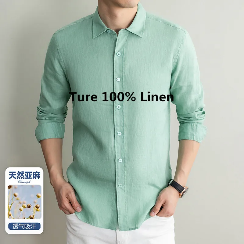Real 100% Linen Casual Shirt 2026 Summer Classic Solid Thin Shirt Long Sleeve Clothes Breathable Flax Single Breasted Tops
Real 100% Linen Casual Shirt 2026 Summer Classic Solid Thin Shirt Long Sleeve Clothes Breathable Flax Single Breasted Tops