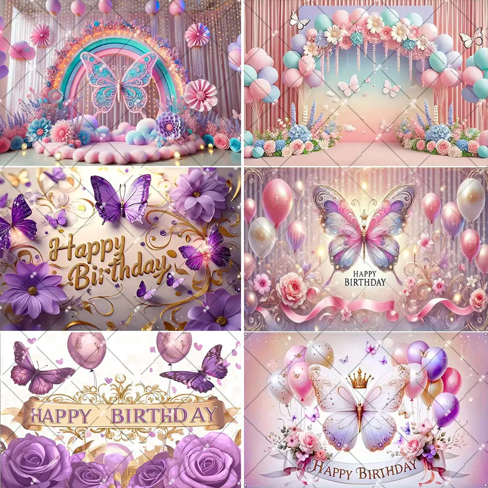 Pink Purple Dreamy Butterfly Flower Theme Kid 1st Birthday Party Newborn Baby Shower Portrait Photography Backdrop Decor Props
Pink Purple Dreamy Butterfly Flower Theme Kid 1st Birthday Party Newborn Baby Shower Portrait Photography Backdrop Decor Props