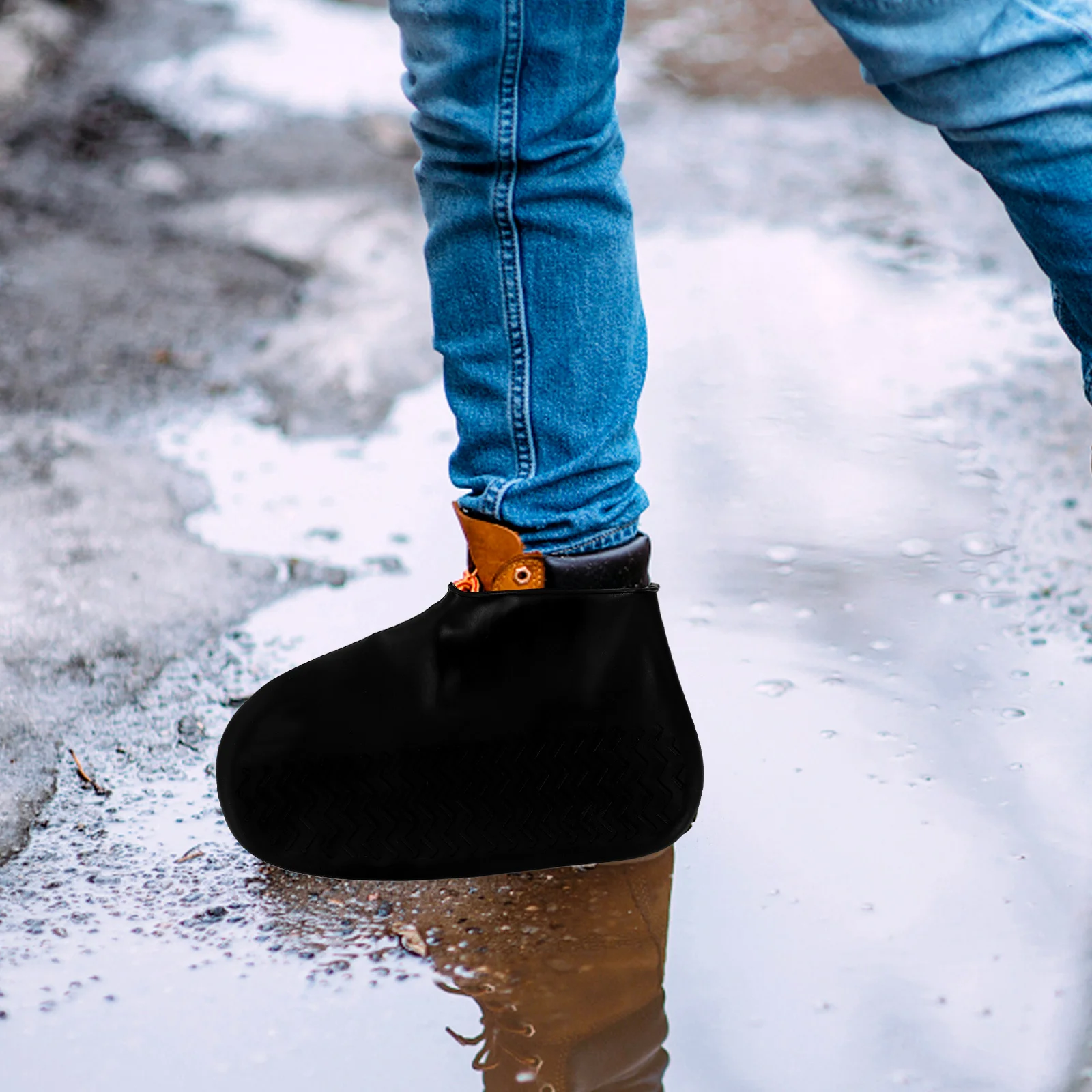 1 Pair Anti-slip Silicone Rainshoes Cover Rain Proof Shoes Cover Unisex Shoes Cover Wear Resistant Shoes Protector (Black, Size
1 Pair Anti-slip Silicone Rainshoes Cover Rain Proof Shoes Cover Unisex Shoes Cover Wear Resistant Shoes Protector (Black, Size
