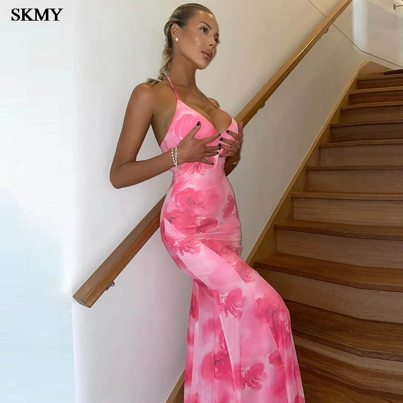 SKMY 2025 Summer New Sleeveless Backless Bodycon Dress | Floral Print Casual Beach Cover-Up Women's Versatile Party Clubwear
SKMY 2025 Summer New Sleeveless Backless Bodycon Dress | Floral Print Casual Beach Cover-Up Women's Versatile Party Clubwear