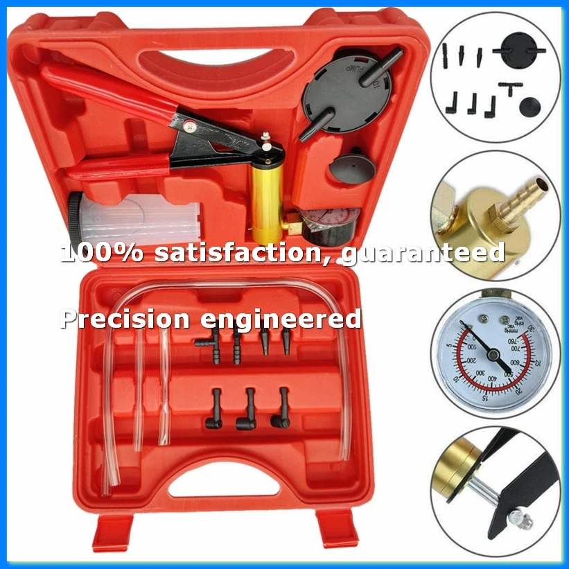 Manual Vacuum Pump Set Brake Fluid Discharge Tool Auto Repair Tool Aluminum Pump Pressure Vacuum Gauge Detector-A23R
Manual Vacuum Pump Set Brake Fluid Discharge Tool Auto Repair Tool Aluminum Pump Pressure Vacuum Gauge Detector-A23R