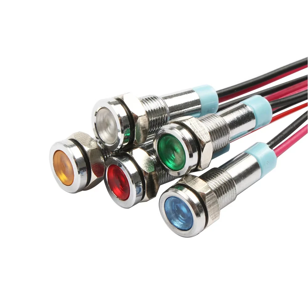 5PC IP67 6mm LED Waterproof Metal Indicator Light Signal Lamp With Wire 5V 12V 24V 220V Red/Yellow/Blue/Green/White Metal Button
5PC IP67 6mm LED Waterproof Metal Indicator Light Signal Lamp With Wire 5V 12V 24V 220V Red/Yellow/Blue/Green/White Metal Button