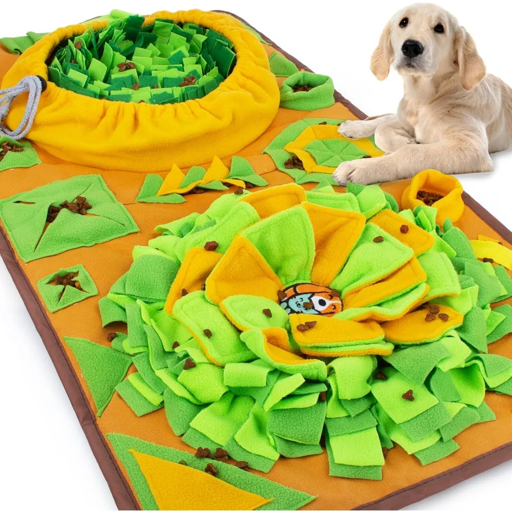 AWOOF Large Dog Snuffle Mat, Interactive Feeding Mat, 34.6 in x 19.6 in, Squeaker and Crinkle Paper, Non-Slip, Easy to Clean
AWOOF Large Dog Snuffle Mat, Interactive Feeding Mat, 34.6 in x 19.6 in, Squeaker and Crinkle Paper, Non-Slip, Easy to Clean