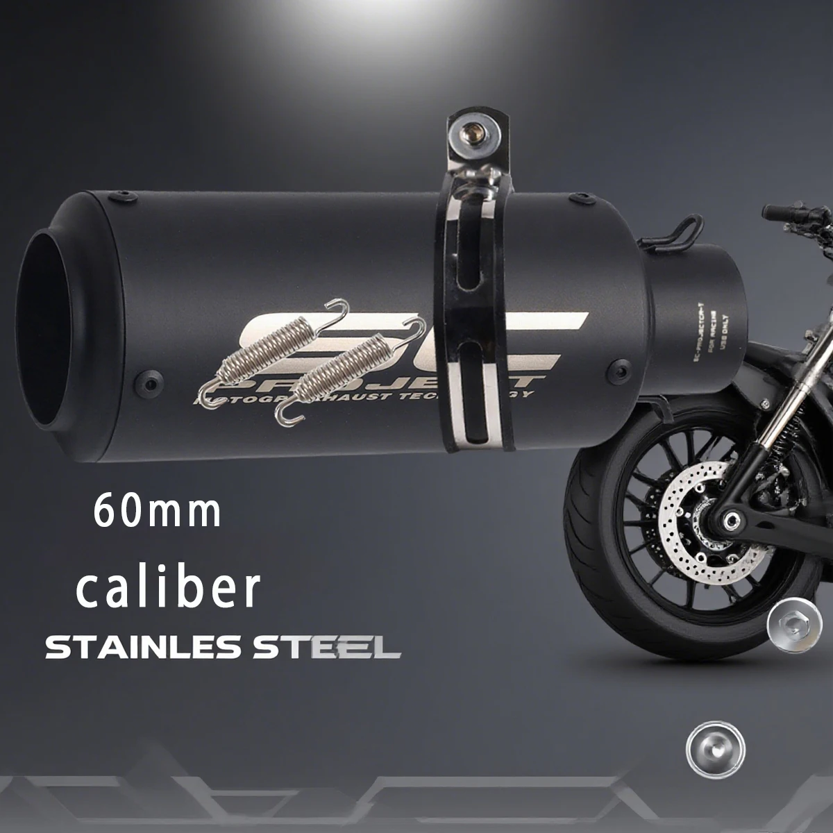 1 шт. для выхлопной трубы мотоцикла из нержавеющей стали диаметром 60 мм, подходит для большинства установки мотоциклов
1 шт. для выхлопной трубы мотоцикла из нержавеющей стали диаметром 60 мм, подходит для большинства установки мотоциклов