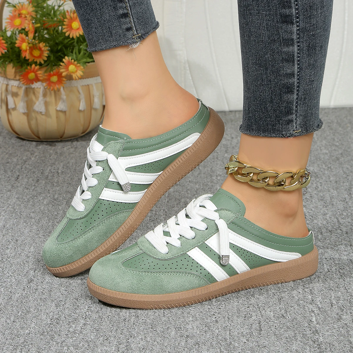 Spring Summer Elegant Round Head Sexy Breathable Half Slippers Fashionable Best Selling New Comfortable Women's Fashion Shoes
Spring Summer Elegant Round Head Sexy Breathable Half Slippers Fashionable Best Selling New Comfortable Women's Fashion Shoes