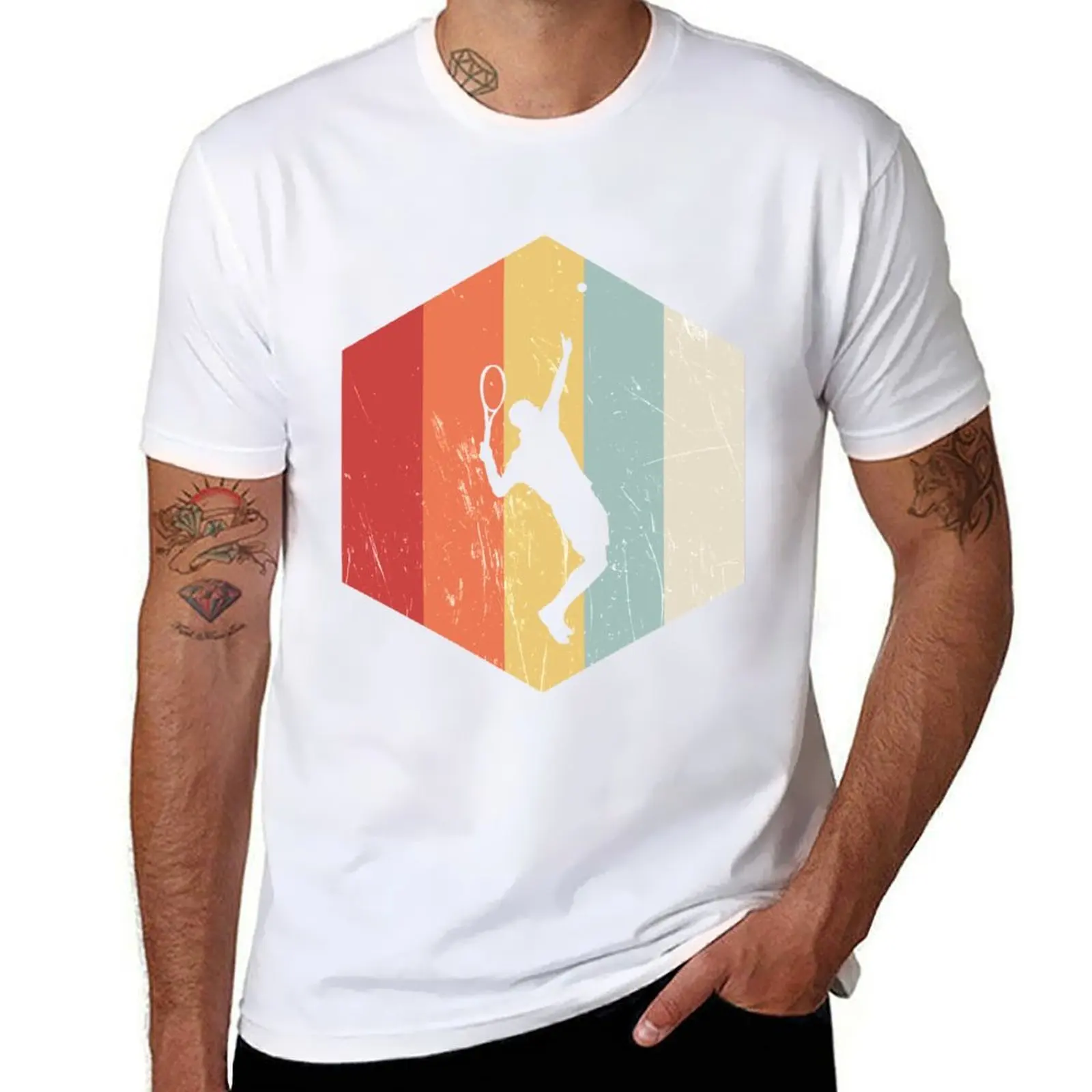Tennis Retro Distressed Style T-Shirt man t shirts graphic man t shirt summer T-Shirt
Tennis Retro Distressed Style T-Shirt man t shirts graphic man t shirt summer T-Shirt