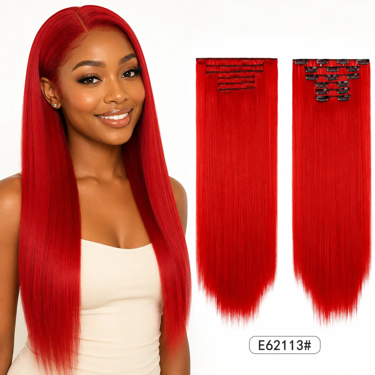 6PCS Clip In Hair Extensions Set, Long Straight Hair Pieces, Multiple Colors, Easy to Wear Hair Wefts for Women
6PCS Clip In Hair Extensions Set, Long Straight Hair Pieces, Multiple Colors, Easy to Wear Hair Wefts for Women