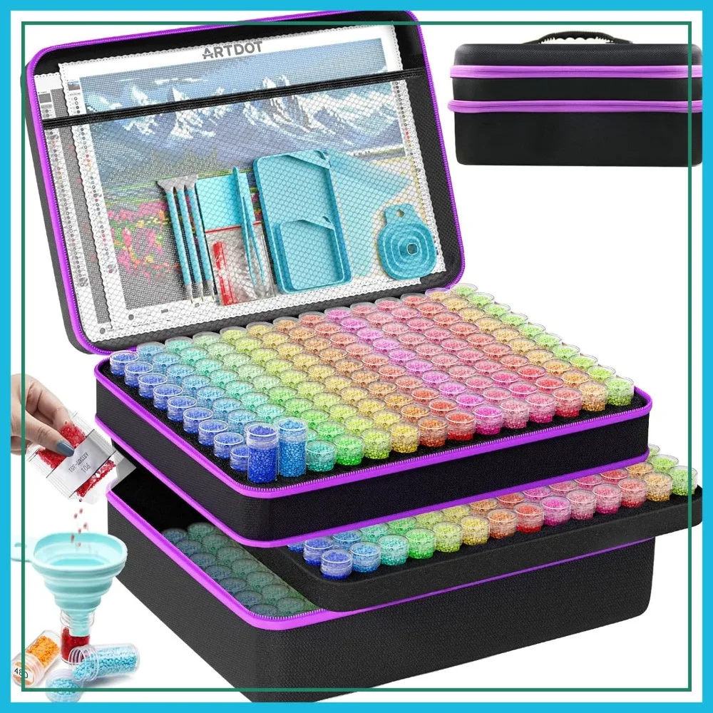 420 Slots Diamond Painting Storage Container, Portable Bead Organizer for Adults, Art Supply Box
420 Slots Diamond Painting Storage Container, Portable Bead Organizer for Adults, Art Supply Box