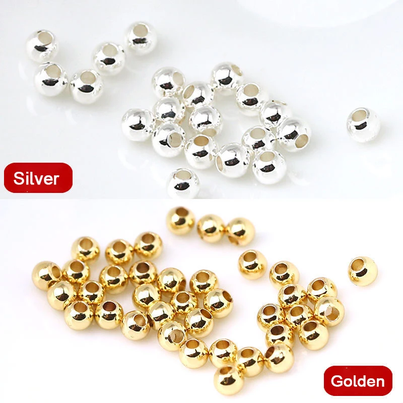 100 шт. круглые металлические свободные бусины с золотым и серебряным покрытием для изготовления ювелирных изделий, изготовления браслетов, аксессуары «сделай сам», оптовая продажа, поставки бусин
100 шт. круглые металлические свободные бусины с золотым и серебряным покрытием для изготовления ювелирных изделий, изготовления браслетов, аксессуары «сделай сам», оптовая продажа, поставки бусин
