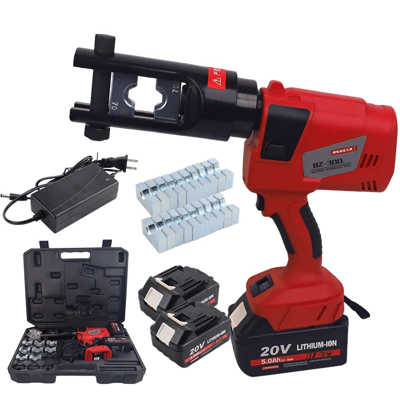 Small Rechargeable Electric Hydraulic Crimping Pliers BZ-300 18V Copper Lug Terminal Crimping Tool for Electricians
Small Rechargeable Electric Hydraulic Crimping Pliers BZ-300 18V Copper Lug Terminal Crimping Tool for Electricians