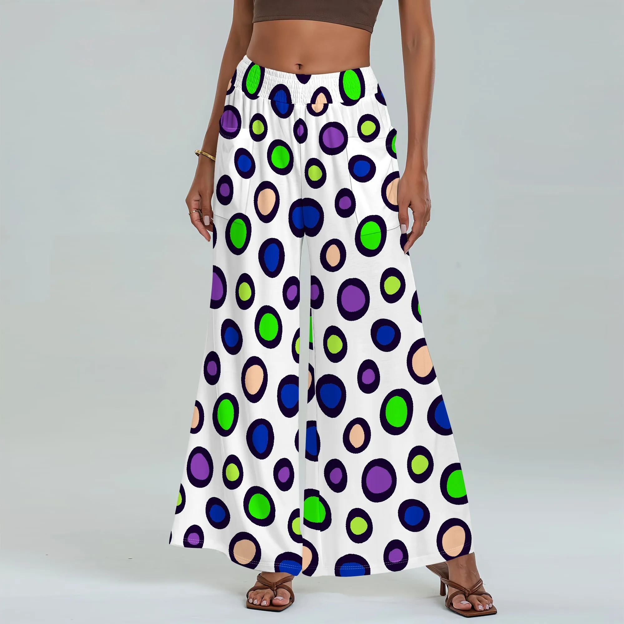 Women's Wide Leg Pants with Pockets All Seasons Casual Comfort Dot Pattern for Beach Party Music Fest
Women's Wide Leg Pants with Pockets All Seasons Casual Comfort Dot Pattern for Beach Party Music Fest